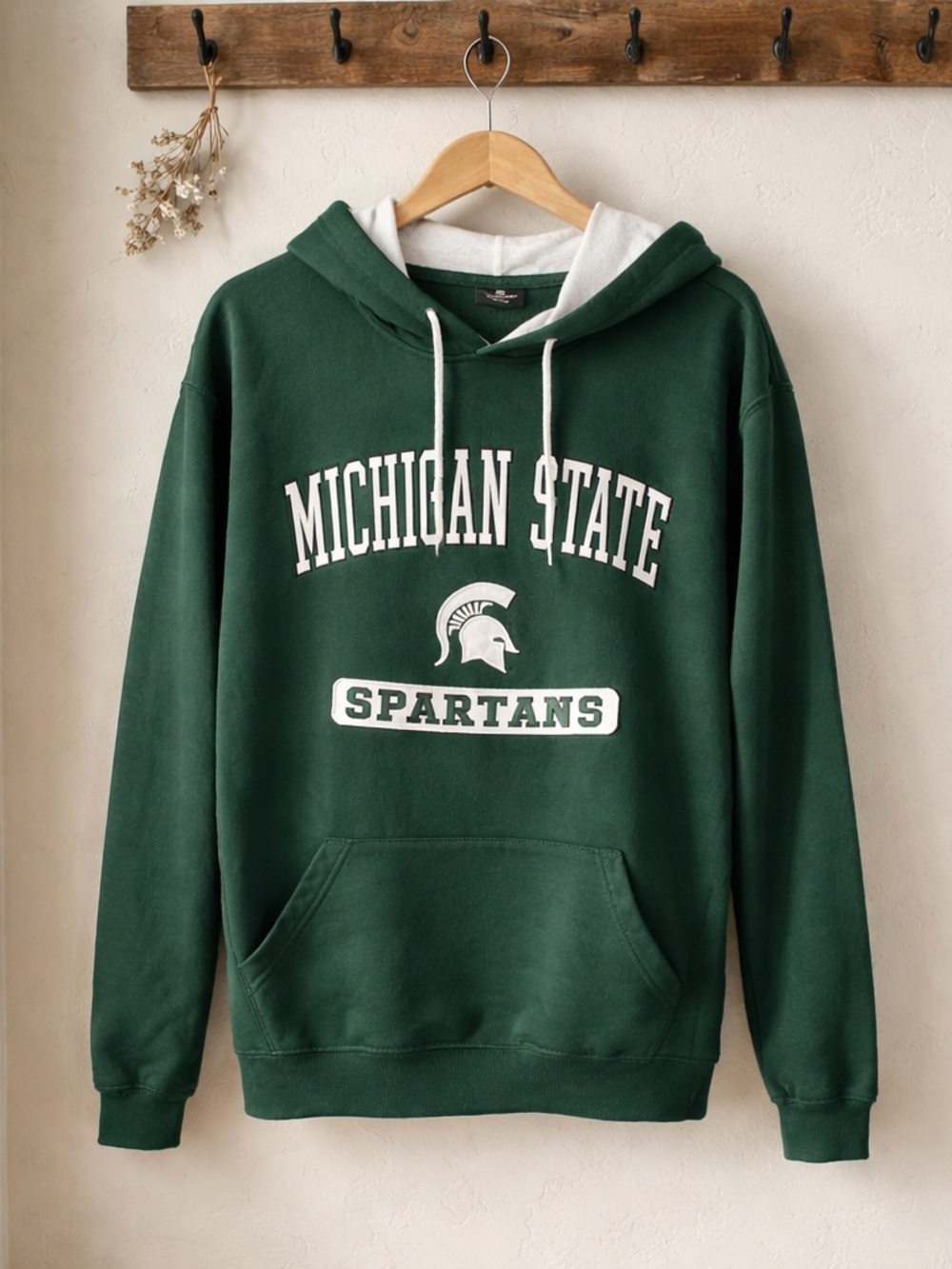 Michigan‎ State Spartans Colosseum green hoodie size L NCAA vintage preppy game